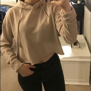 PacSun Nude Cropped Hoodie